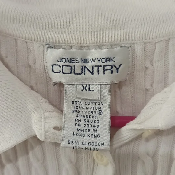 Jones New York Country White sweater Tank Top Size XL - Picture 3 of 6